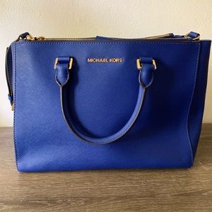 Michael Kors Sutton purse. Bright blue.